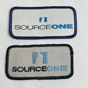 2 Vintage Distressed Source One Holland Michigan Factory Patches